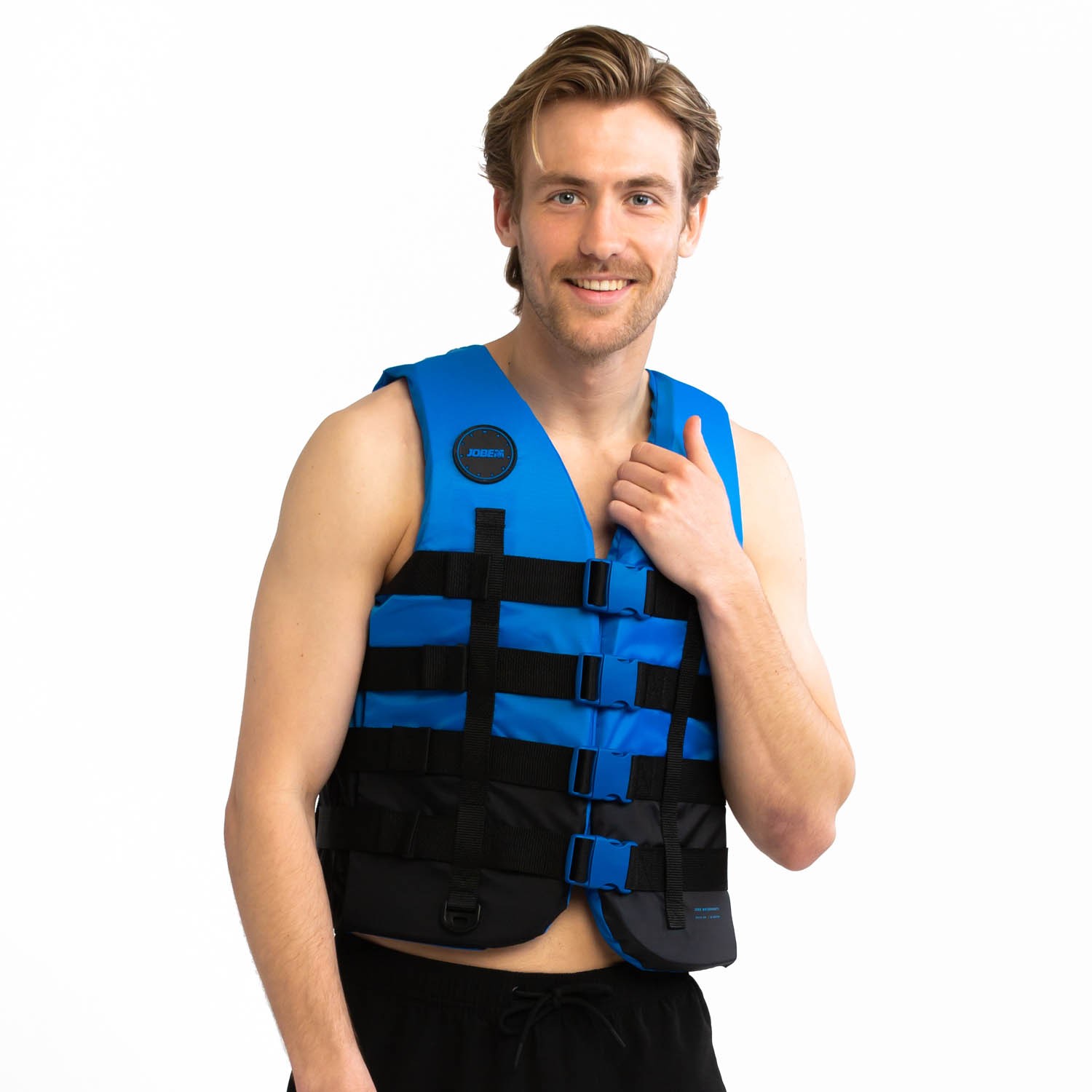 JOBE 4 BUCKLE VEST BLUE